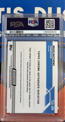 2023 Topps Composite Bruce Matthews Chrome Auto Green PSA 8