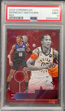 2022 Chronicles Bennedict Mathurin Red PSA 8
