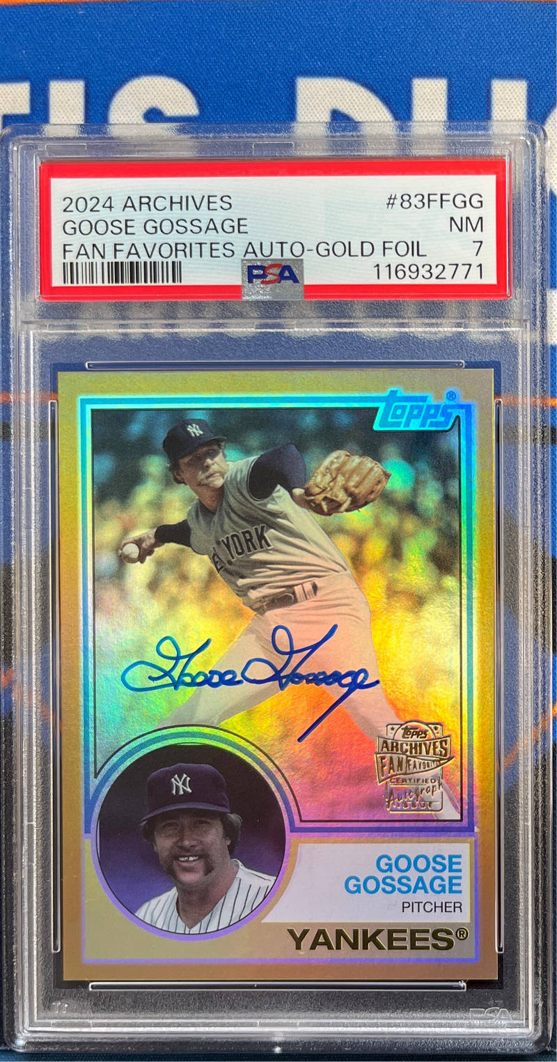 2024 Archives Goose Gossage Fan Favorites Auto-Gold-Foil PSA 7