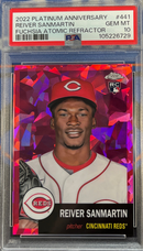 2022 Platinum Anniversary Reiver Sanmartin Fuchsia Atomic Refractor PSA 10