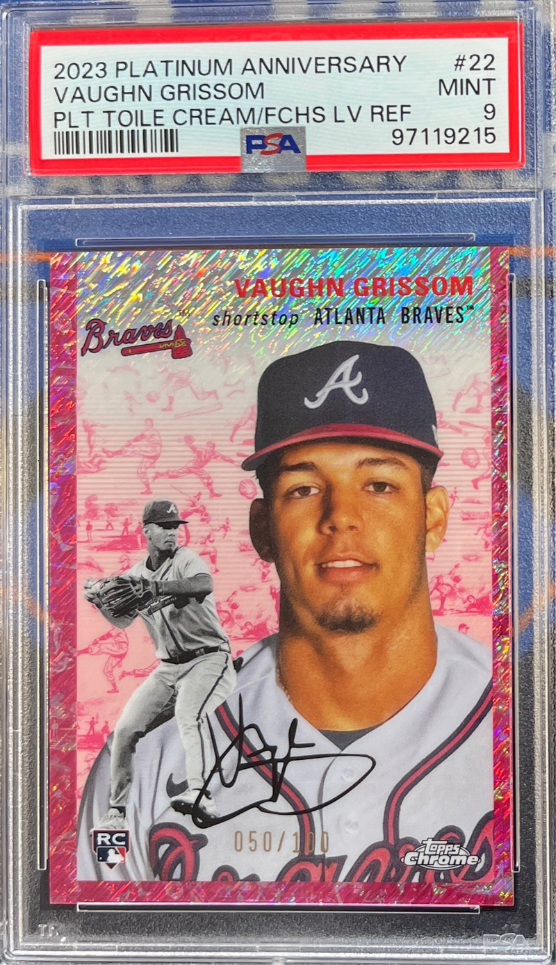 2023 Platinum Anniversary Vaughn Grissom Toile Cream/Fchs LV Ref PSA 9