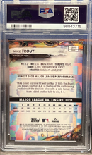 2024 Topps Finest Mike Trout Sky Blue Refractor /150 PSA 9