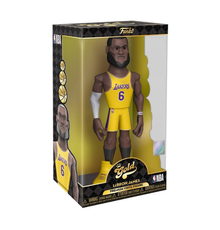 NBA Lakers LeBron James 12-Inch Vinyl Gold Figure