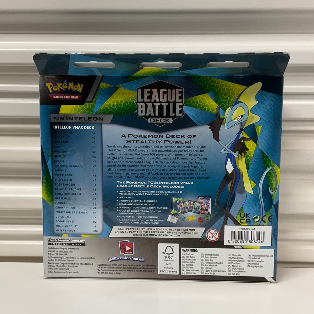 Pokemon Inteleon VMAX League Battle Deck Pokemon Inteleon VMAX League Battle Deck